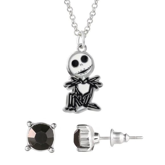 Nightmare Before Christmas Jack Skellington Headband Bow & Jewelry Set - Picture 3 of 4